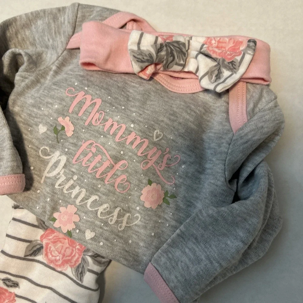 Lot of 9 Winter 6-9 Mo Baby Girl Clothes 15 Total Pieces B138